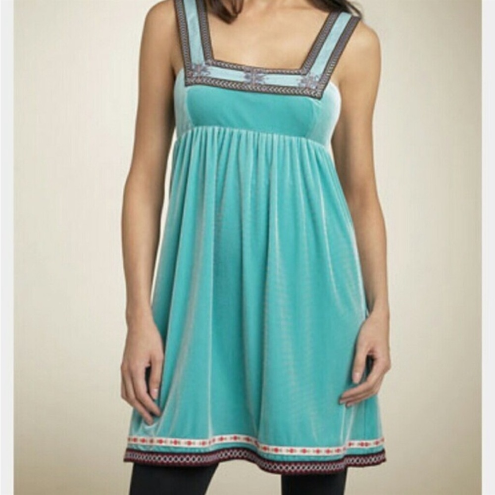 Velvet Free People Dress with Embroidery - Size M